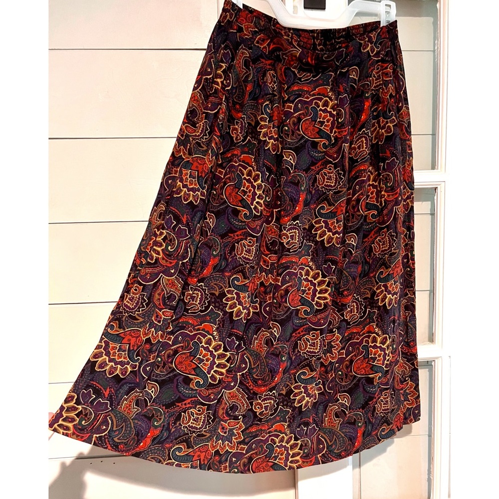 Vintage 90’s Sag Harbor A-Line Pleated “Teacher Skirt” Sz S